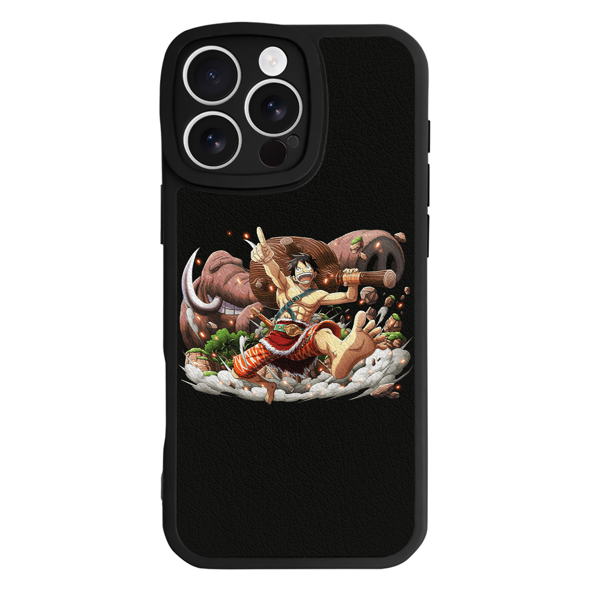 （画像用） ワンピース モンキー・D・ルフィ ONE PIECE Monkey D. Luffy 【iPhone 16シリーズ対応】シリコンスマホケース（レザー調） 材質：シリコン